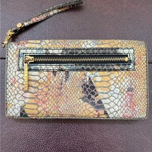 Tory Burch Steffi Wally with Exotic Leather fold over Wallet.
